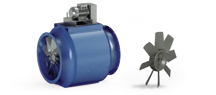 Industrial Axial Helical Fans - Belts-driven - EG Series