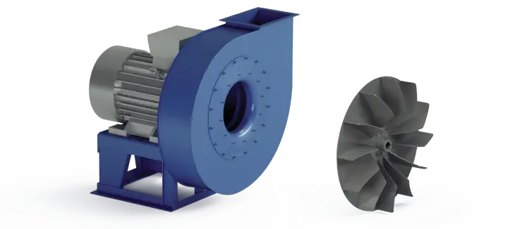 Zentrifugal-Industrieventilatoren - Mittel-und Hochdruck für Förderung - ZD Serie