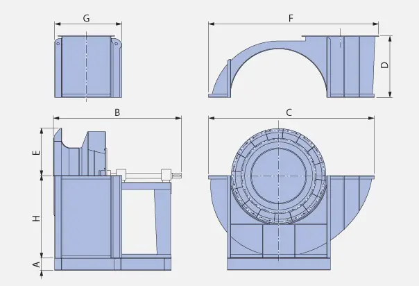 Volutes réalisées en deux moitiés