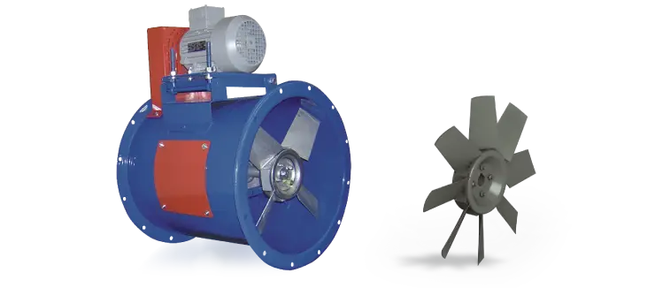 Industrial Axial Helical Fans - Belts-driven - ET Series