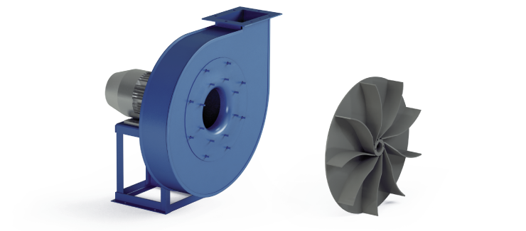 Zentrifugal-Industrieventilatoren - Mittel-und Hochdruck für Förderung - ZB Serie