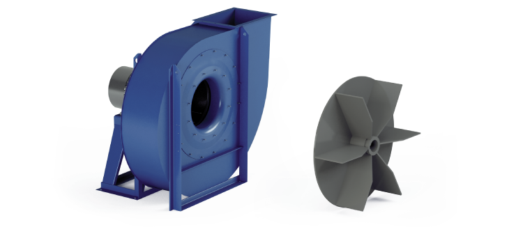 Ventilatori Industriali Centrifughi - Medie e Alte pressioni per Trasporto - Serie ZC