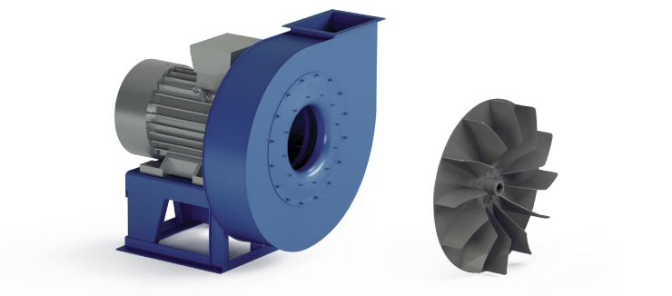Industrial Centrifugal Fans - Medium - High Pressure for Conveyance - ZD Series 