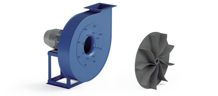 Промышленные вентиляторы центробежные - Среднего и высокого давления для транспортировки - Серия ZB
