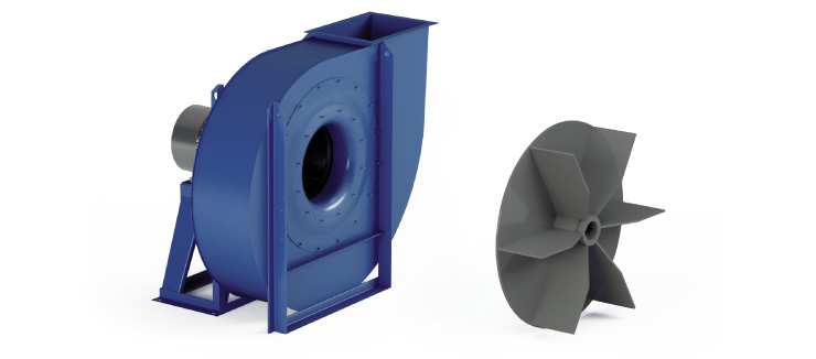 Промышленные вентиляторы центробежные - Среднего и высокого давления для транспортировки - Серия ZC