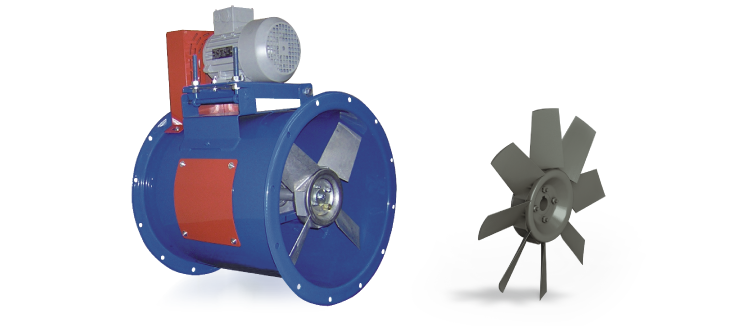 Industrial Axial Helical Fans - Belts-driven - ET Series
